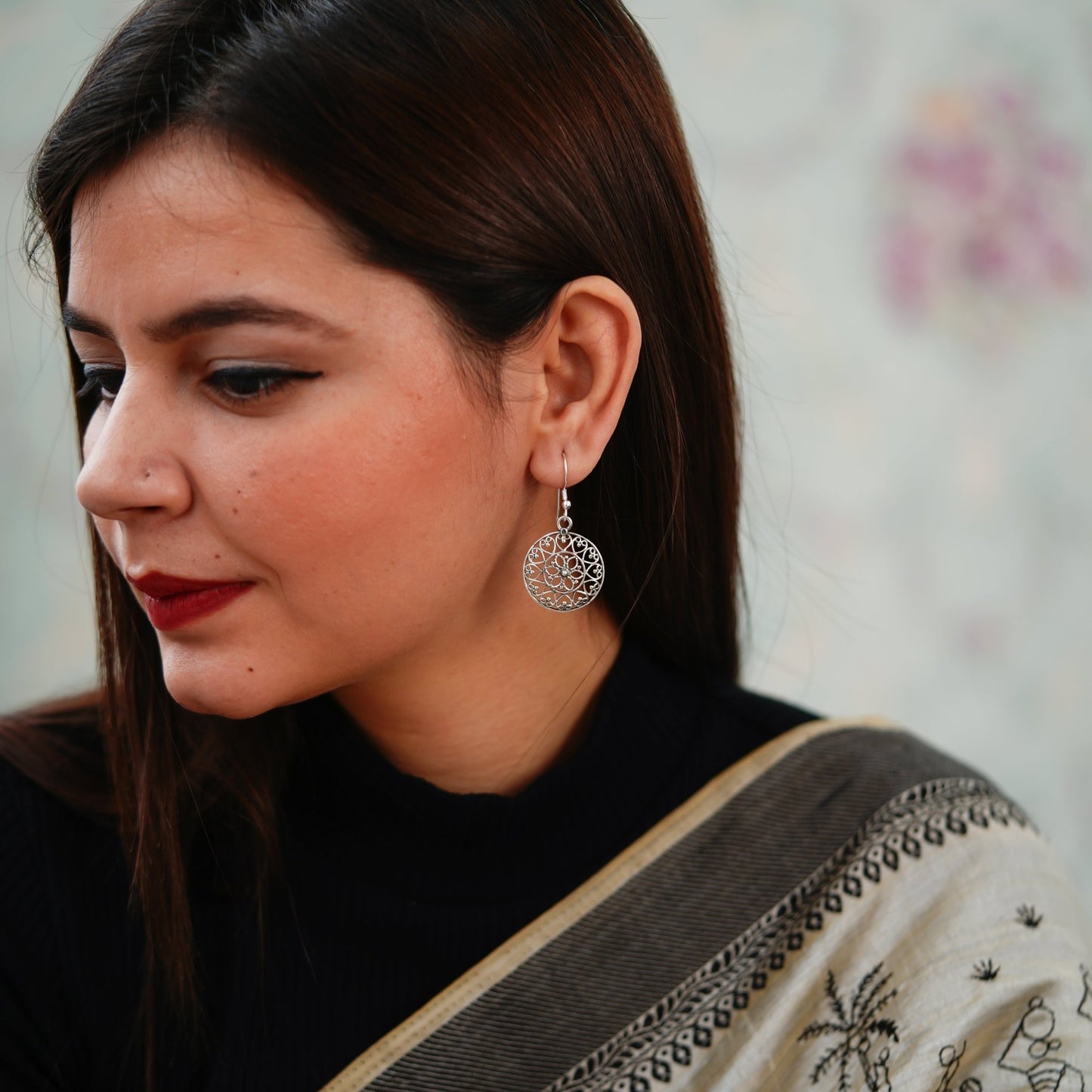 Incarnate Flower Jali Earrings - ShailPiya