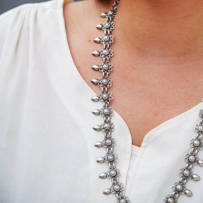 Amulya Kadi and Daal Embossed versatile Evergreen Necklace - ShailPiya