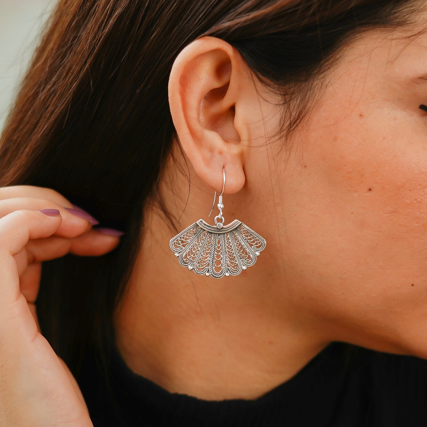Butterfly Wings Rawa Jaali Earrings - ShailPiya