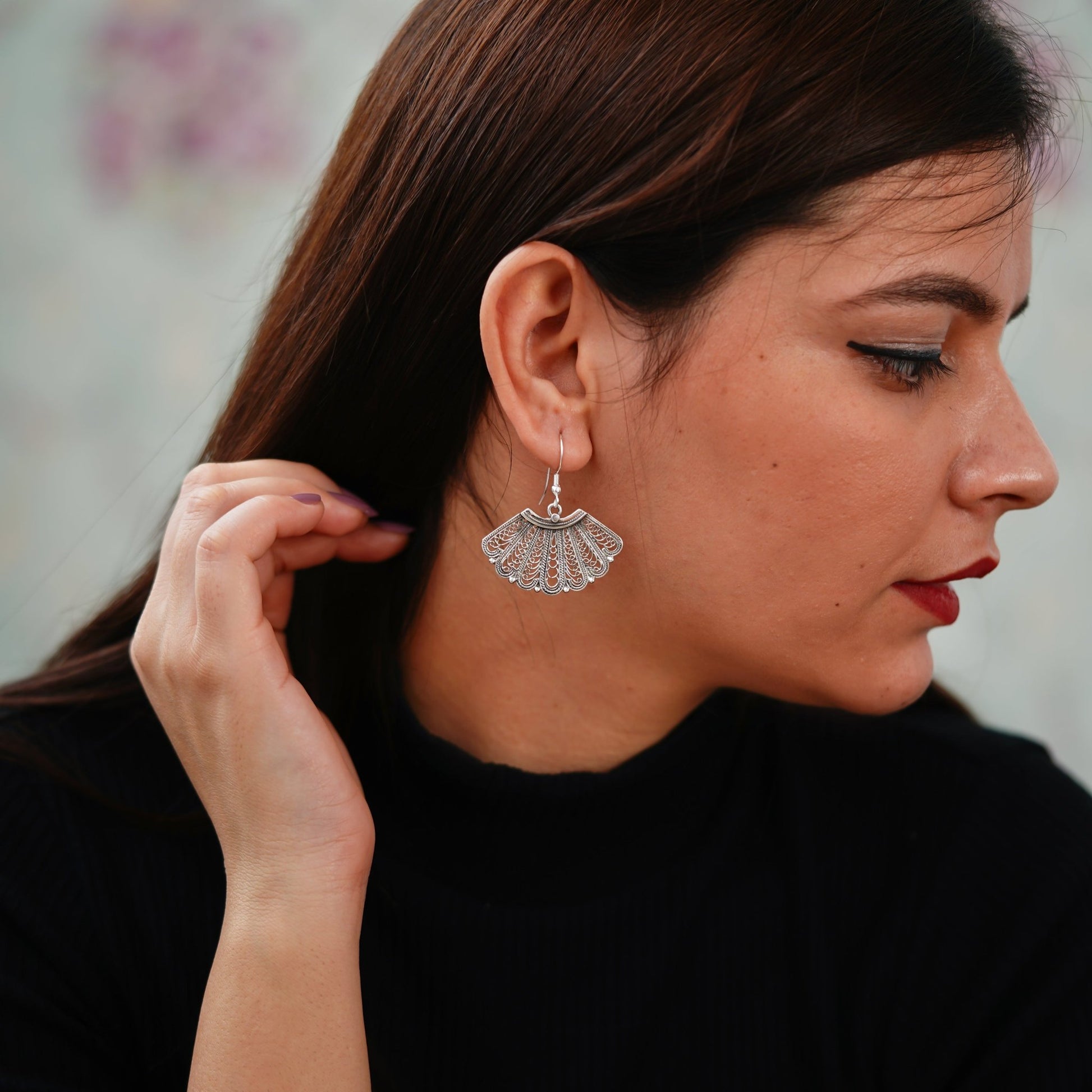 Butterfly Wings Rawa Jaali Earrings - ShailPiya