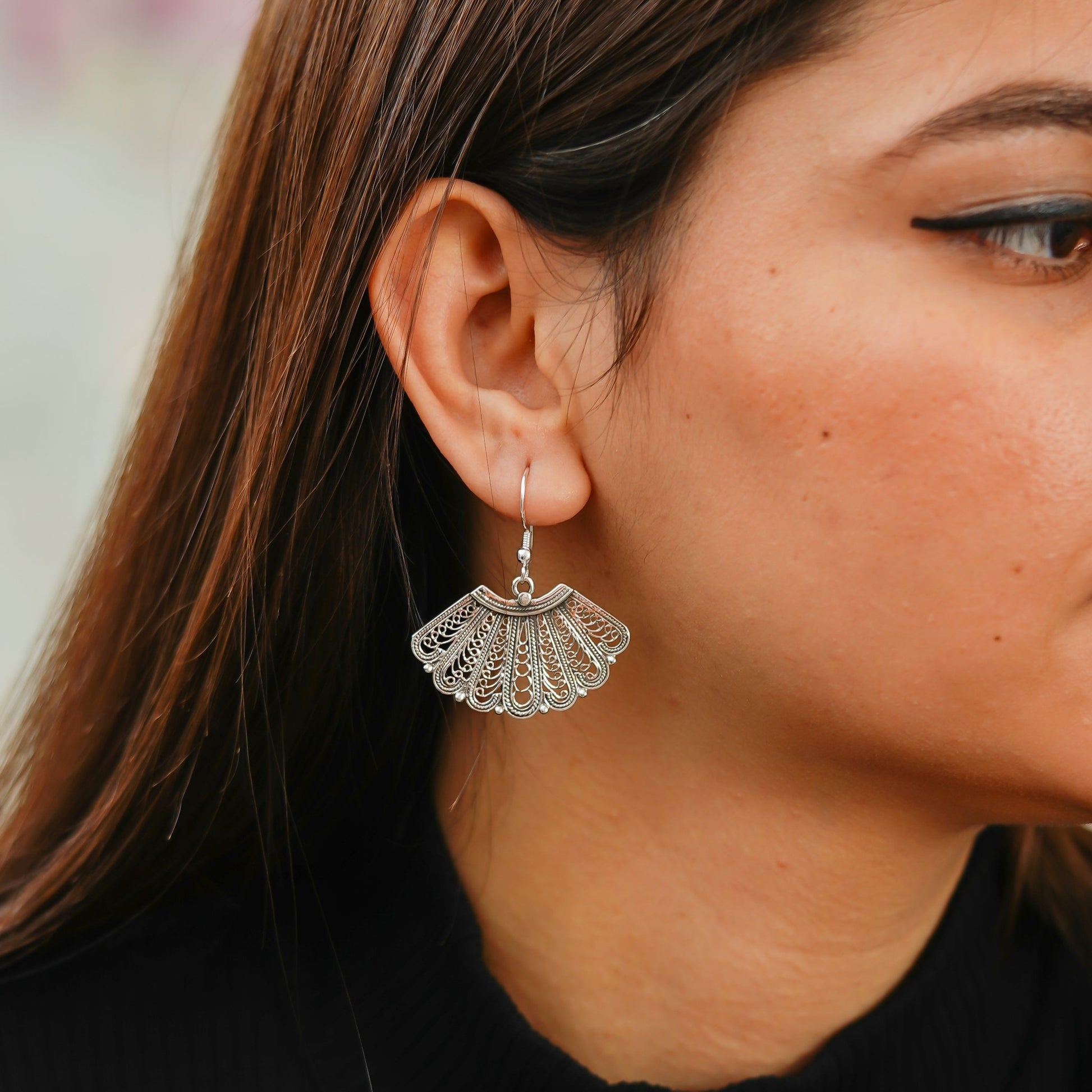 Butterfly Wings Rawa Jaali Earrings - ShailPiya