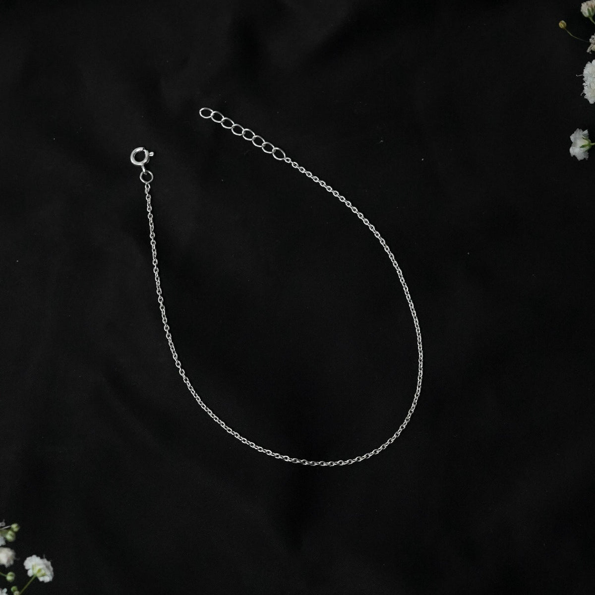 Minimal 925 Silver chain Anklet - ShailPiya