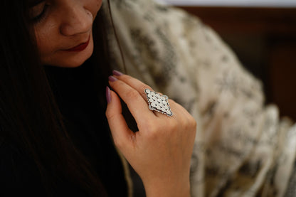 Moha Embossed Kadi Rawa Evergreen Ring - ShailPiya