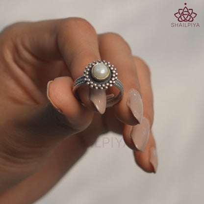 Rani Padmini Minute Deatiled Rawa Pearl Ring