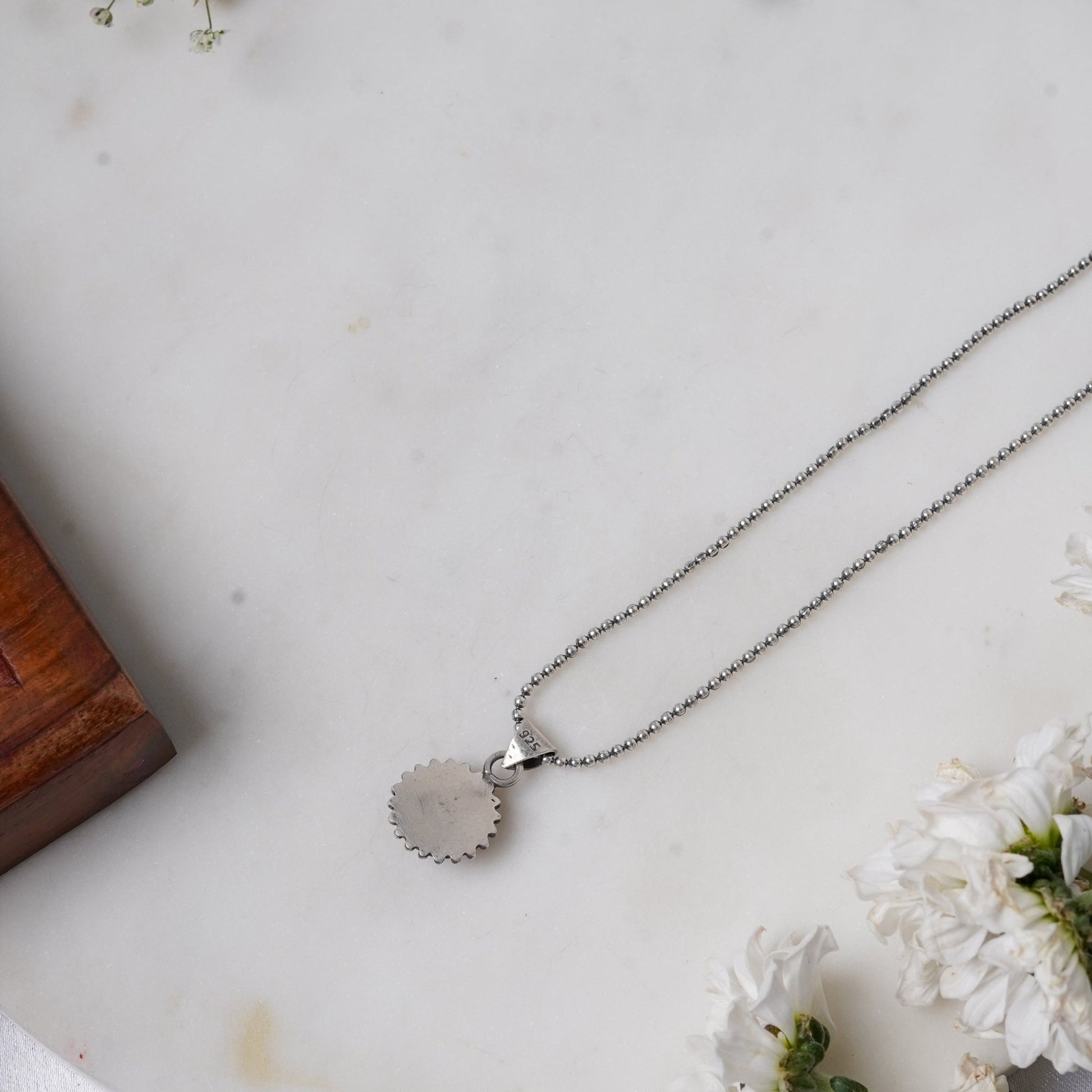 Rani Padmini Minute Deatiled Rawa Pearl Pendant with Chain - ShailPiya